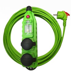 2孔防漏電工業用延長線, 10m, 1個