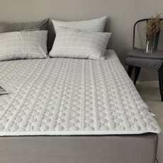 쁘리엘르 오후 순면 온수매트커버, 그레이