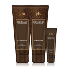 plu 身體保濕平衡優質去角質磨砂膏 花香, 410g, 1組