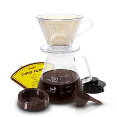 코맥 커피 핸드드립 세트 800ml DN5, 혼합색상, 1세트