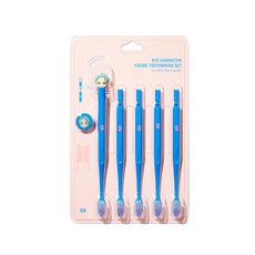 BTS 人物造型牙刷+補充裝 4p+磁性支架套組 RM, 5件, 1套
