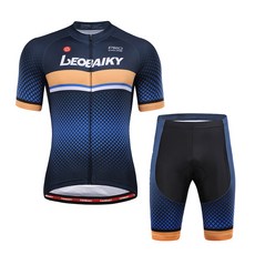 LEOBAIKY 男士短袖運動衫短褲自行車上下套裝 LBMS19-04