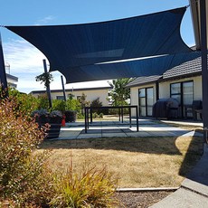 워터판타지월드 썬세이드 사각 그늘막 천막 5m x 5m, 다크블루, 1개