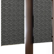 디자인갤러리 블랙 앤 화이트 찍찍이 부착 자카드 암막 거실형 커튼