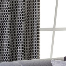 Design Gallery 黑白魔鬼氈黏貼式 提花遮光窗簾 窗戶型, 迷你星星 黑色 + 白色