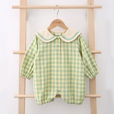 I am bebe 嬰兒格紋棉質連身衣