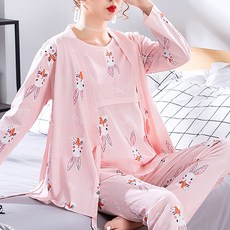 마켓에이 애니멀프린팅 모유 수유 3p 잠옷