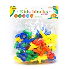 honeyitem STORE 螺絲積木孩童玩具 56p, 紅+黃+綠+藍