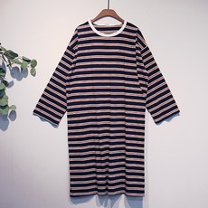 iyaan 孕婦條紋長袖連身裙