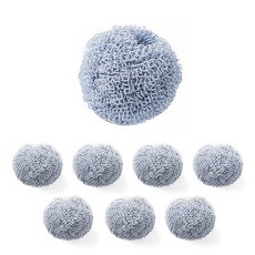 廚房用洗碗短刷補充裝, 單色, 8個