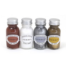 HERBIN 顏料墨水 15ml x 4 件套, 銅、白、銀、金, 1套