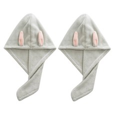 乾髮帽 SG03, 灰色, 2入