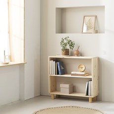 WOOD REPUBLIC Pure原木矮書櫃, 2層
