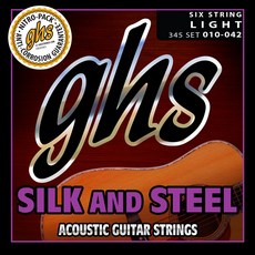 ghs strings 345/1042 絲鋼輕原聲吉他弦, 單品, 混色