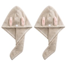 乾髮帽 SG03, 卡其色, 2入