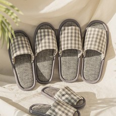 DECOVIEW 孩童格紋拖鞋, Gray, 1雙