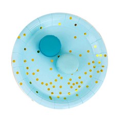 派對餐具10件組 五彩碎紙 藍色, 10個, 1個