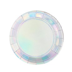 派對餐桌餐具10件組 金屬鐳射銀色, 10個, 1個