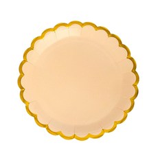 派對餐桌餐具10件組 金邊米色, 10個, 1個