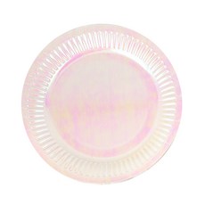 派對餐具10件組 金屬雷射白色, 10個, 1個