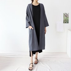 PANG PANG SHOP T 長款亞麻長款孕婦開衫