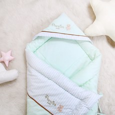 EziBaby 小熊印花棉質包巾