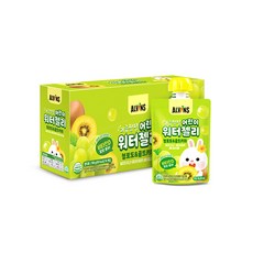 엘빈즈 과즙팡팡 어린이 워터젤리 청포도&골드키위, 100g, 10개