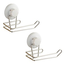 aryko 壁掛式無孔吸水紙巾架, 銀, 2個