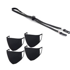 雙層棉口罩 4入+口罩繩