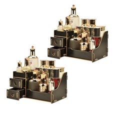 아리코 DIY 조립식 화장품 정리함, 블랙, 2개