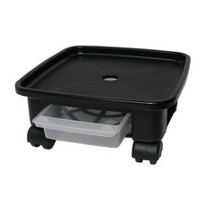 플라팜 이동식 정사각 화분받침대, 블랙, 1개