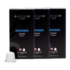 CARRARO Nespresso咖啡機適用Black Line低咖啡因膠囊, 5.2g, 10顆, 3盒