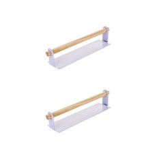 廚房木質多功能毛巾架, 白色的, 2個