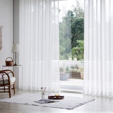 LaMonte 飄逸雪紡窗簾, 奶油白