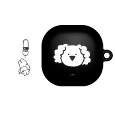 OVER ACTION 浮誇兔 Galaxy Buds可愛印花耳機硬殼+扣環吊飾 Buds Live/Buds Pro/Buds 2適用 隨機出貨, 單品, Dog girl