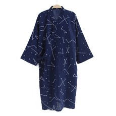 純棉浴袍 L YP07, 海軍藍, 1個