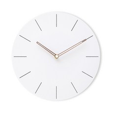 아리코 무음 미니멀 화이트 벽걸이 시계, 눈금