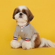 Flot 按扣T恤 狗狗衣服, 灰色