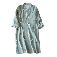 순면 샤워가운 L YP06, 그린, 1개