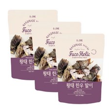 후코홀릭 강아지 말이 간식 80g, 황태 + 한우 혼합맛, 3개