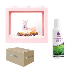 SUAQUA Marimo Baby Pig Pink Block 魚缸套組+Recom Marimo Nutrient 120ml, 混色