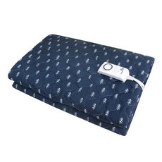 boKUK 冬天樹木圖樣可機洗電熱毯 BKB-8609, 海軍藍, S(100 x 180cm)
