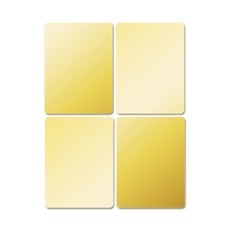 自由拼接長方形壓克力鏡子 15*20cm 4入, 金鏡