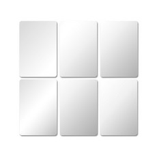 壓克力長方形壁鏡 10*15cm 6入, 恩京