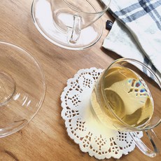 纖細玻璃150ml+碟套組TG-3, 單色, 6套