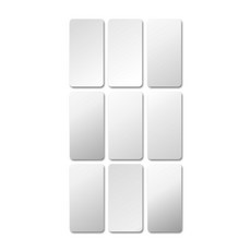 DIY 壓克力鏡子 長方形 小 5 x 10 cm 9入, 銀鏡