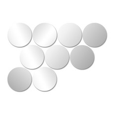 自由拼接圓形壓克力鏡子 10*10cm 9入, 恩京