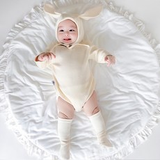 STARDOOR 羅紋長袖包屁衣+兔耳包屁衣+襪子