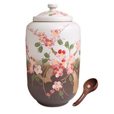 雙色梅花米缸 + 水瓢, 混合色