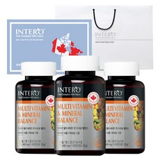 INTERO 綜合維他命礦物質禮盒組+提袋, 180顆, 3罐